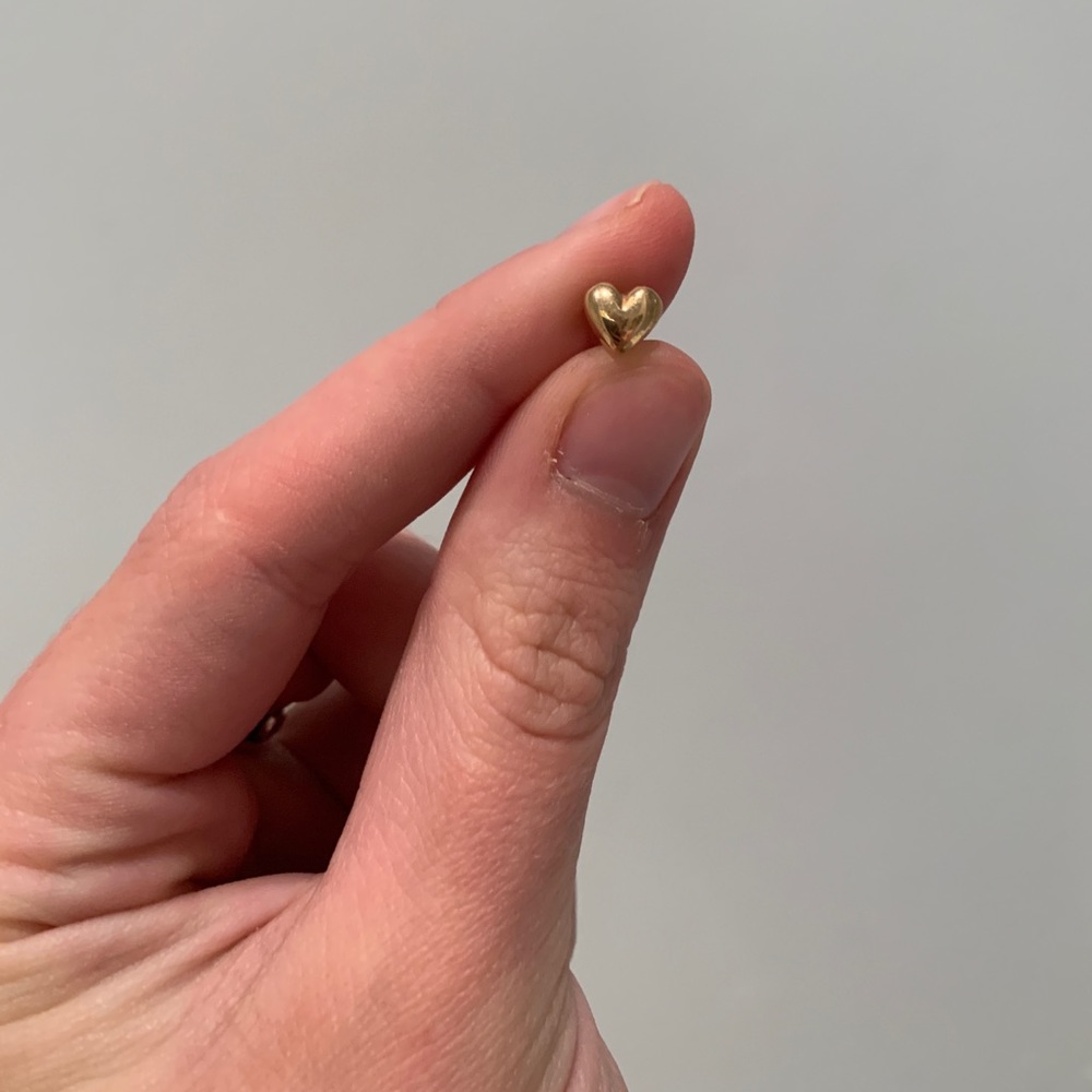 24 karat gold James Avery heart post earrings